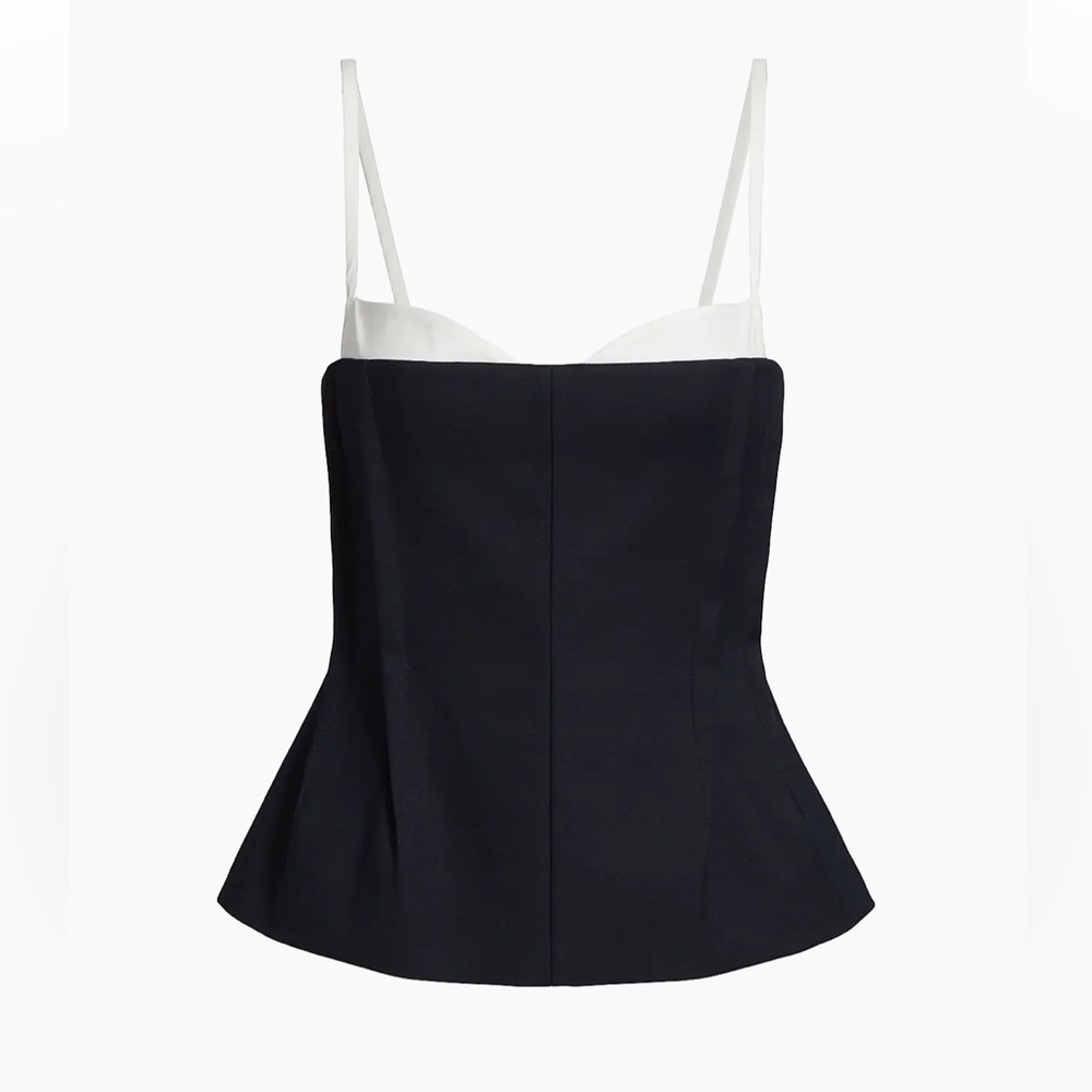 NWT SIMKHAI Charlee Two-Tone Bustier Top